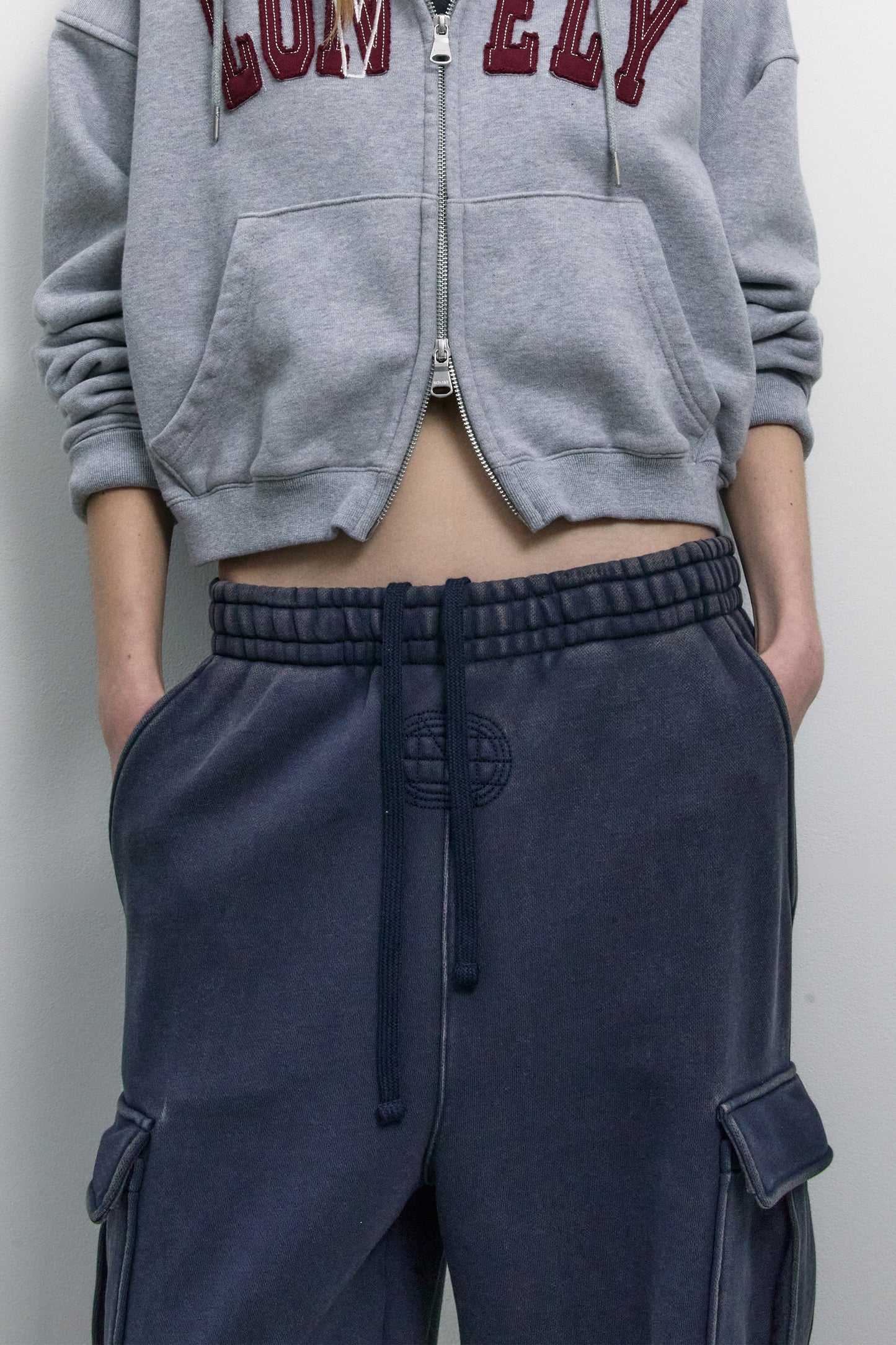 WASHED CARGO SWEAT PANTS NAVY