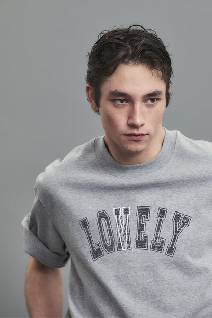 LONELY/LOVELY STRUCTURED T-SHIRT GRAY