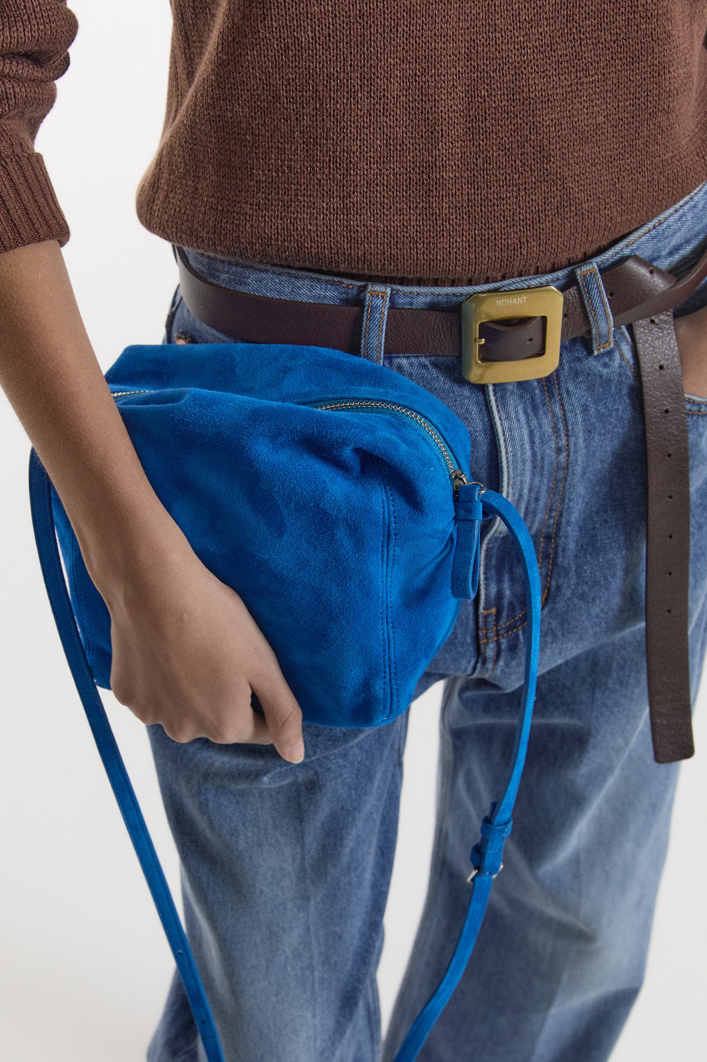 SQUARE BUCKLE LEATHER BELT-FRAME
