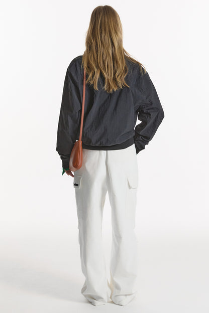 LIGHT STAND-COLLAR BLOUSON BLACK