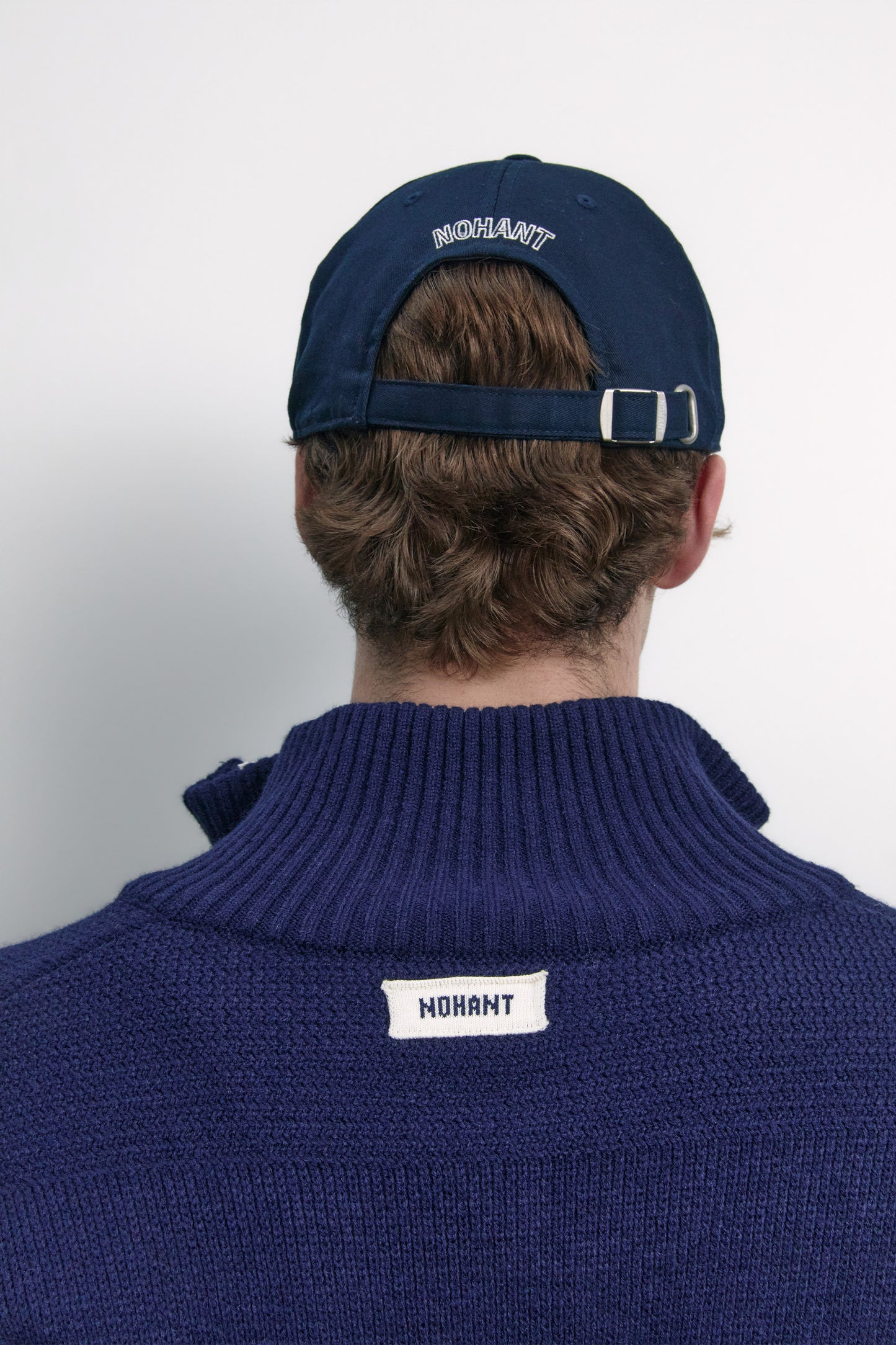 90's QUARTER-ZIP KNIT NAVY