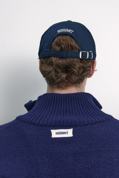 90's QUARTER-ZIP KNIT NAVY