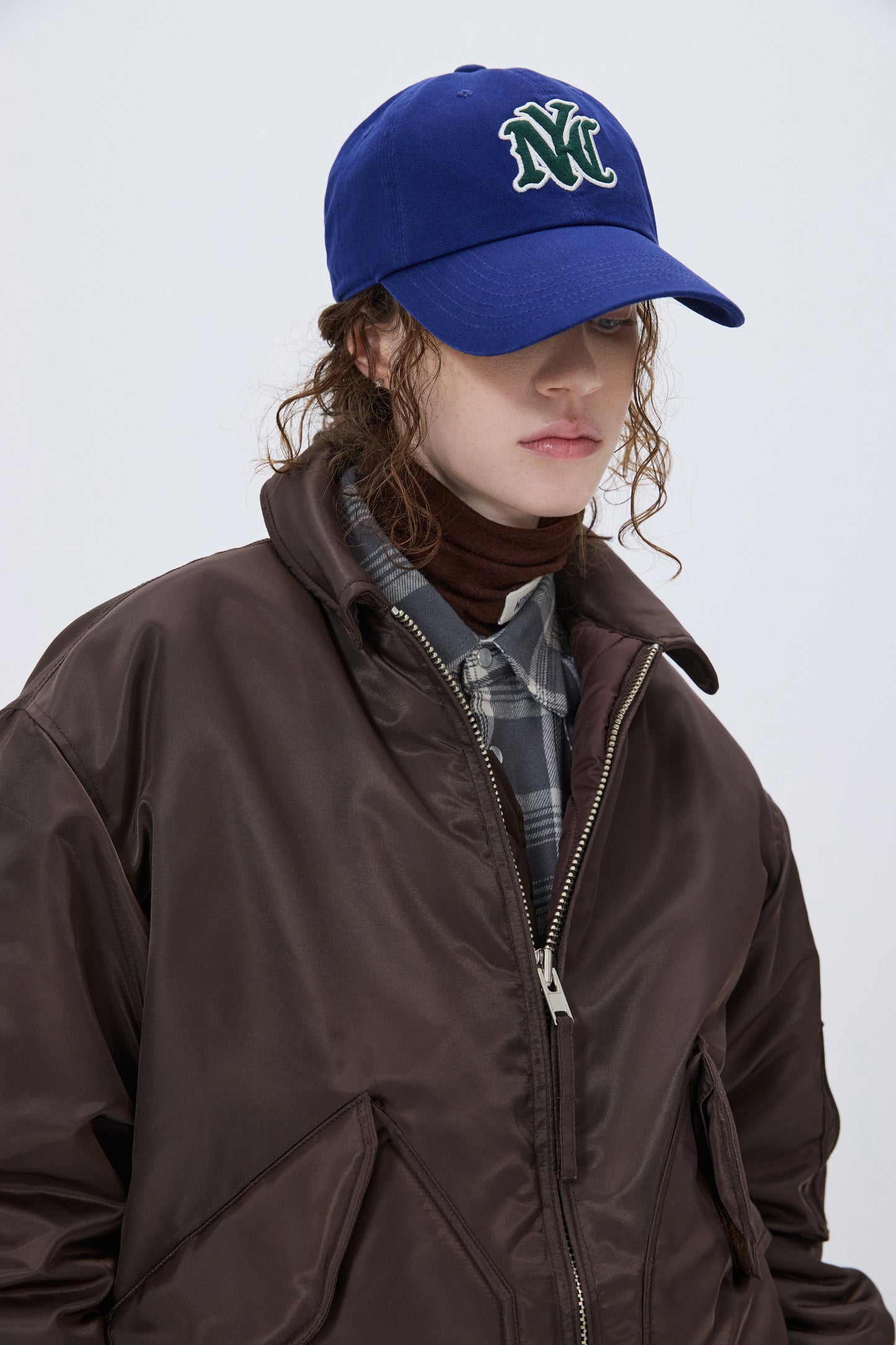 NYC FELT LOGO BALL CAP BLUE