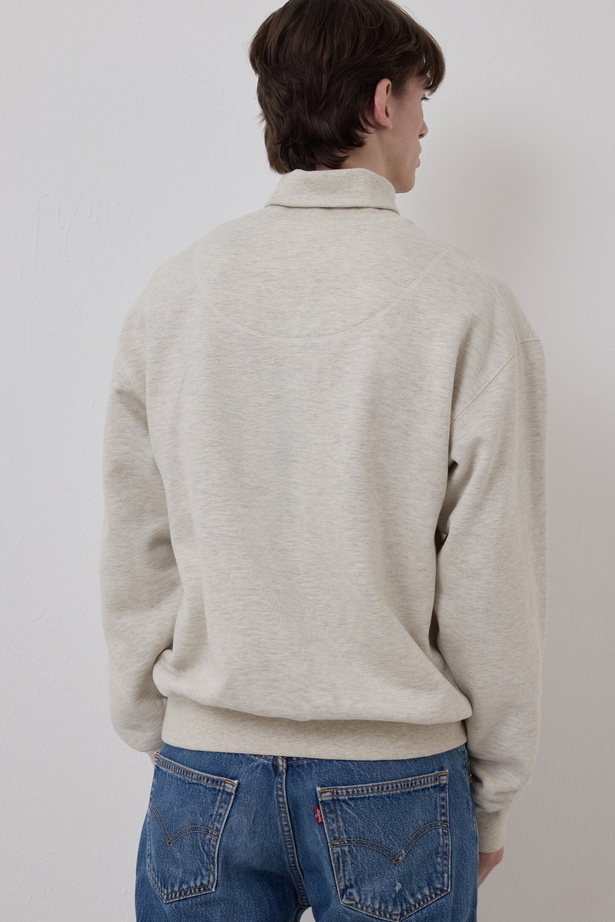 RETRO DAILY TURTLENECK SWEATSHIRT OATMEAL