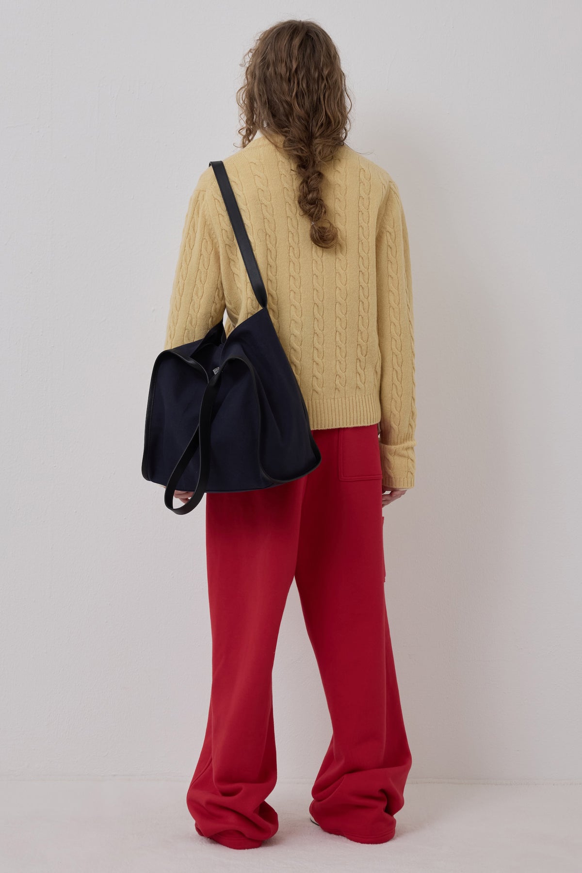 CORSET CUFF CABLE KNIT YELLOW