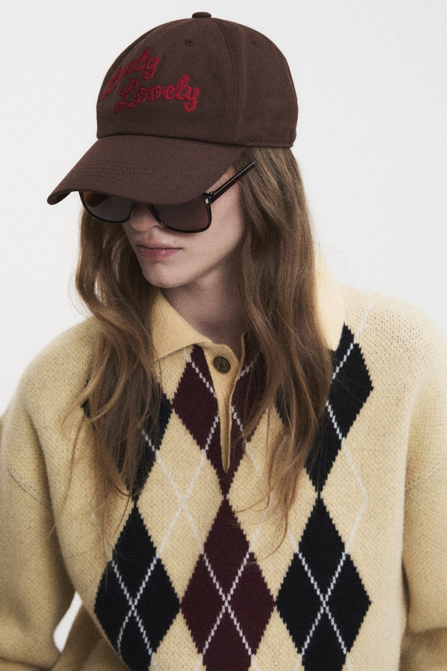 LNLV CURSIVE LOGO BALL CAP BROWN