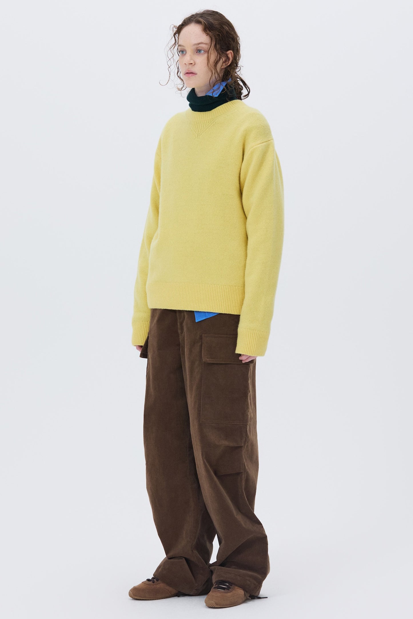 ESSENTIAL CASHMERE KNIT SWEATER LIME