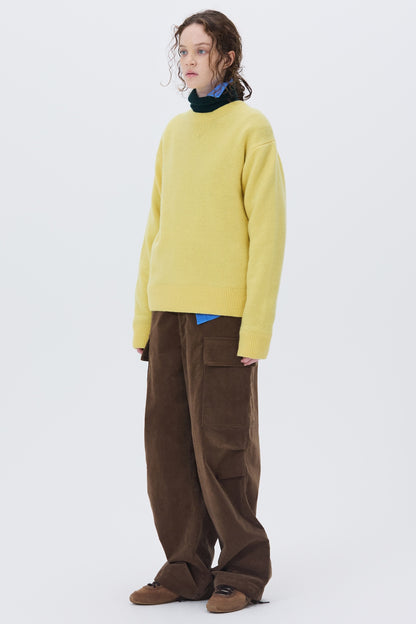 ESSENTIAL CASHMERE KNIT SWEATER LIME