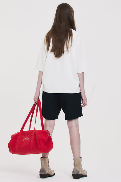 FRINGED CHINO SHORTS NAVY