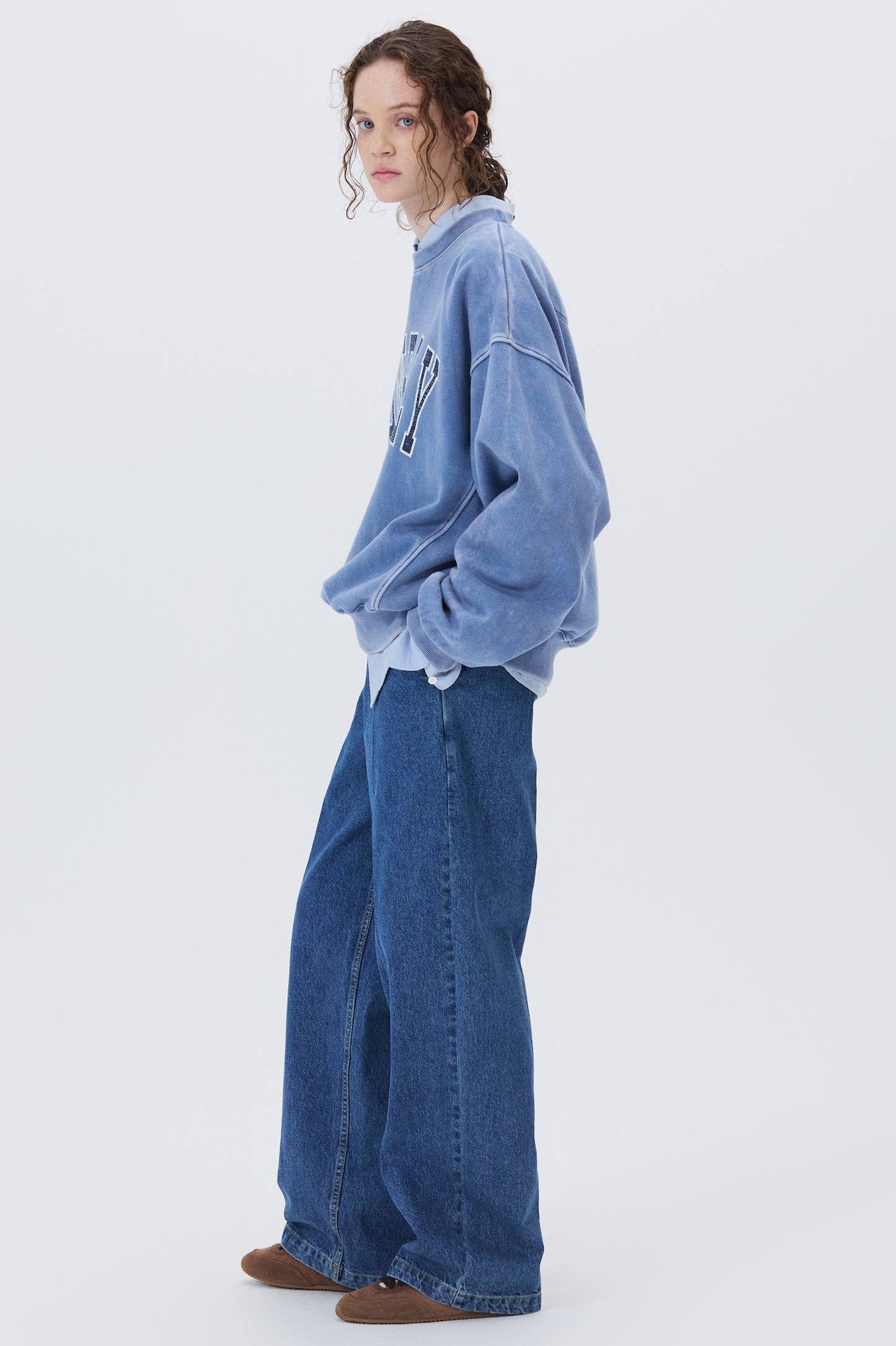 LONELY/LOVELY WASHED SWEATSHIRT BLUE