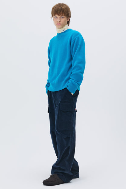 ESSENTIAL CASHMERE KNIT SWEATER BLUE