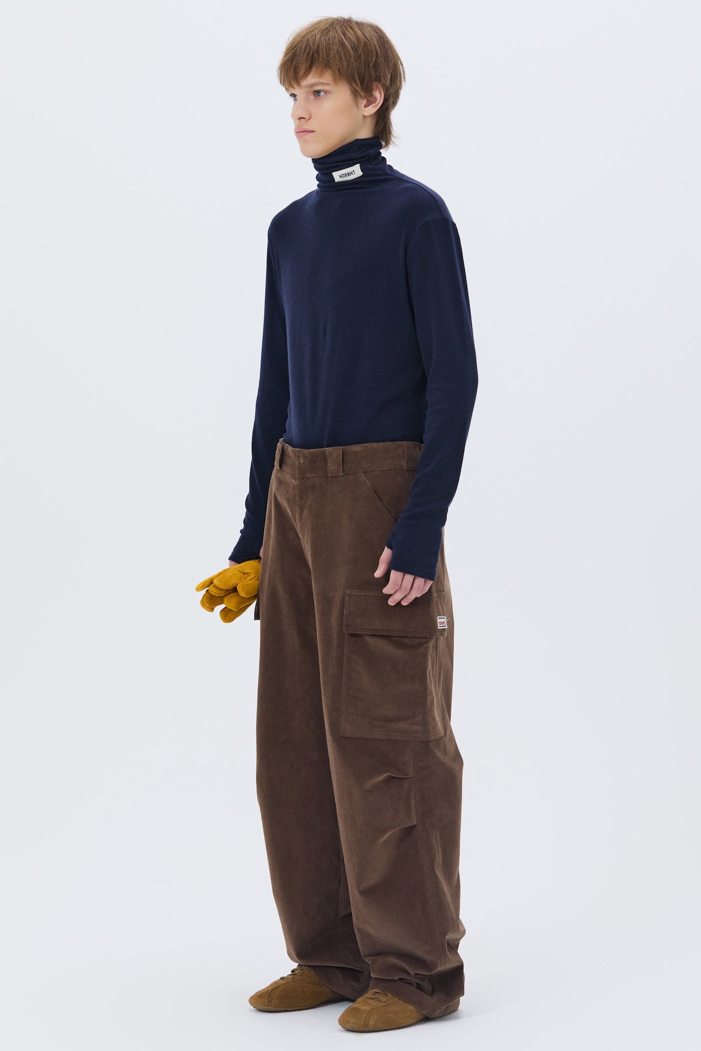 SOFT TURTLENECK T-SHIRT NAVY