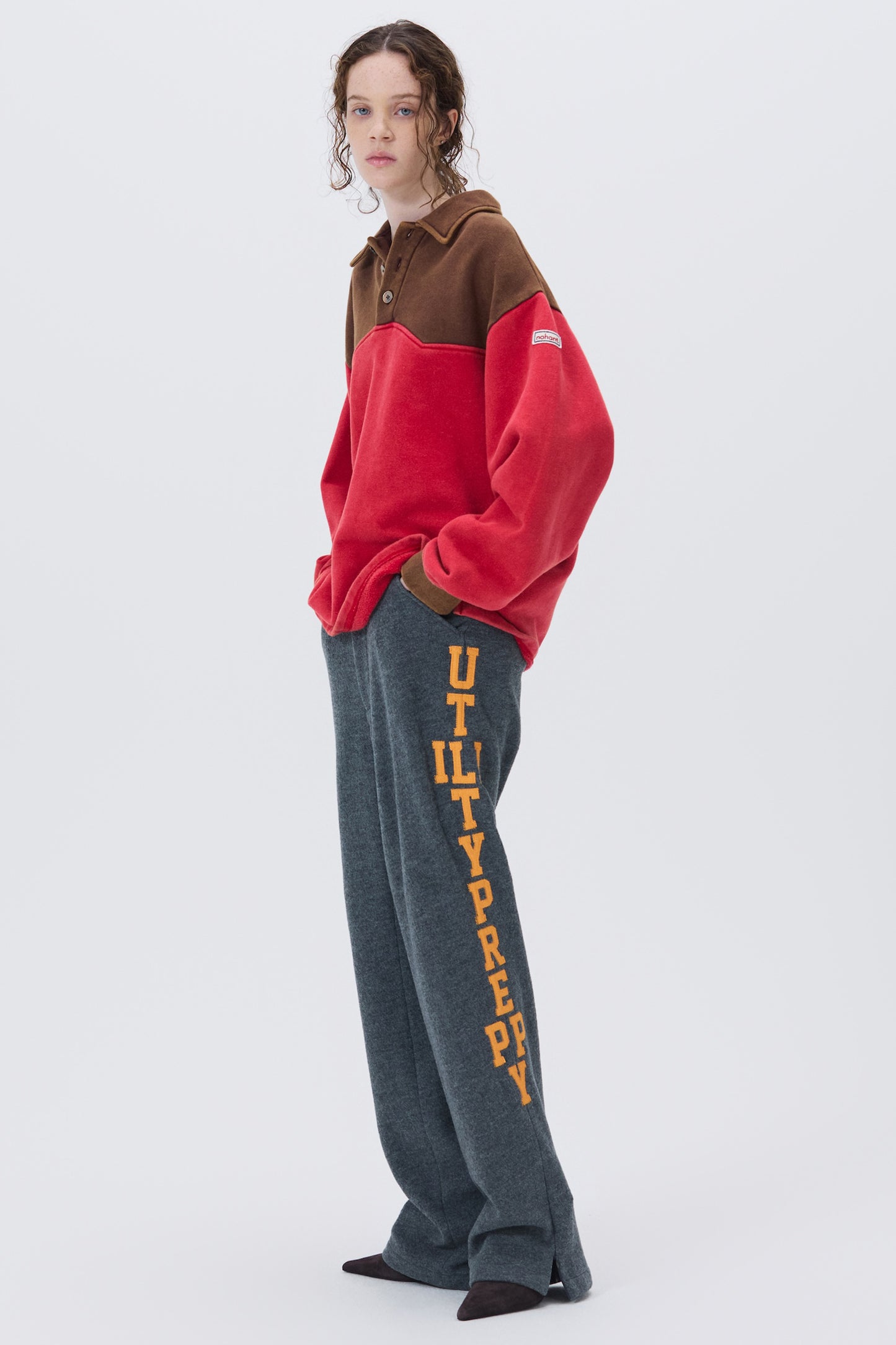 WESTERN COLOR BLOCK SWEATSHIRT RED