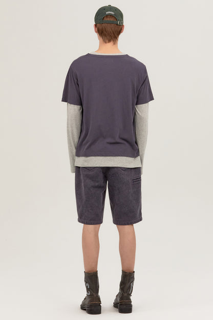 LAYERD T-SHIRTS SET CHARCOAL