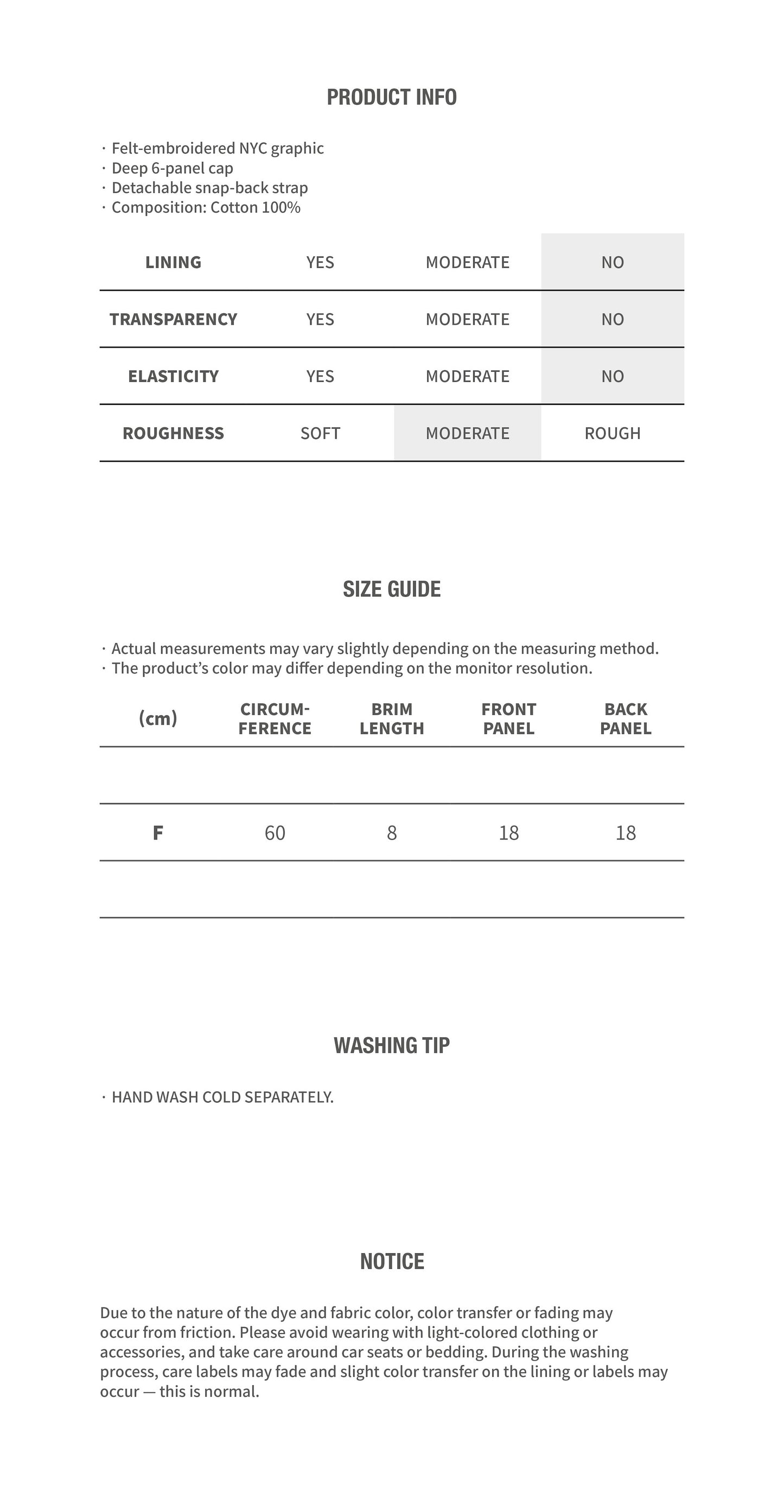 NYC FELT LOGO BALL CAP BLACK