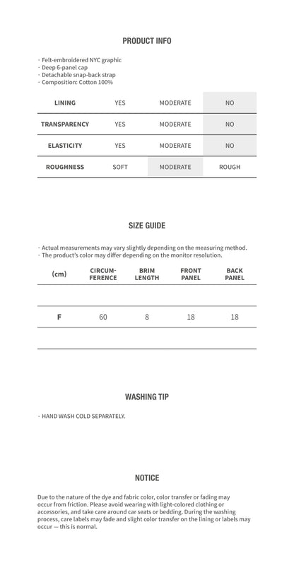 NYC FELT LOGO BALL CAP BLUE