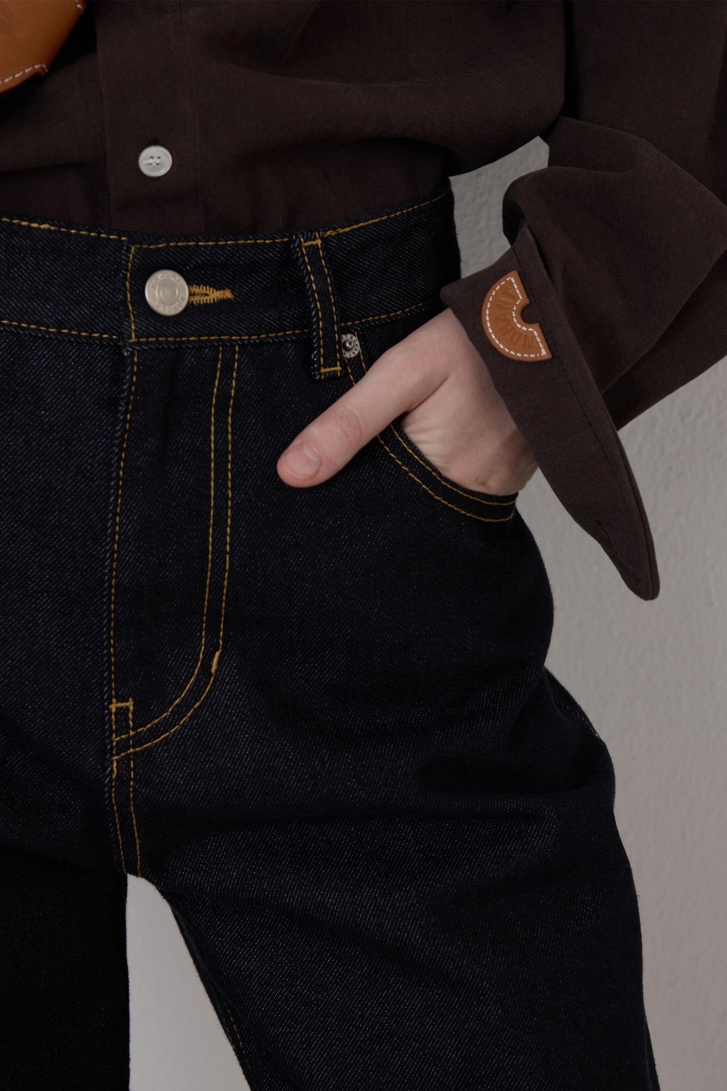 EASY UNIFORM DENIM PANTS DARK BLUE(WOMEN'S)