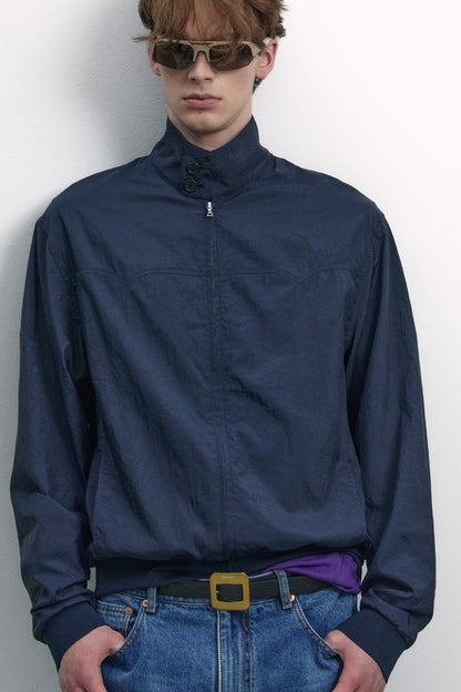 LIGHT STAND-COLLAR BLOUSON NAVY
