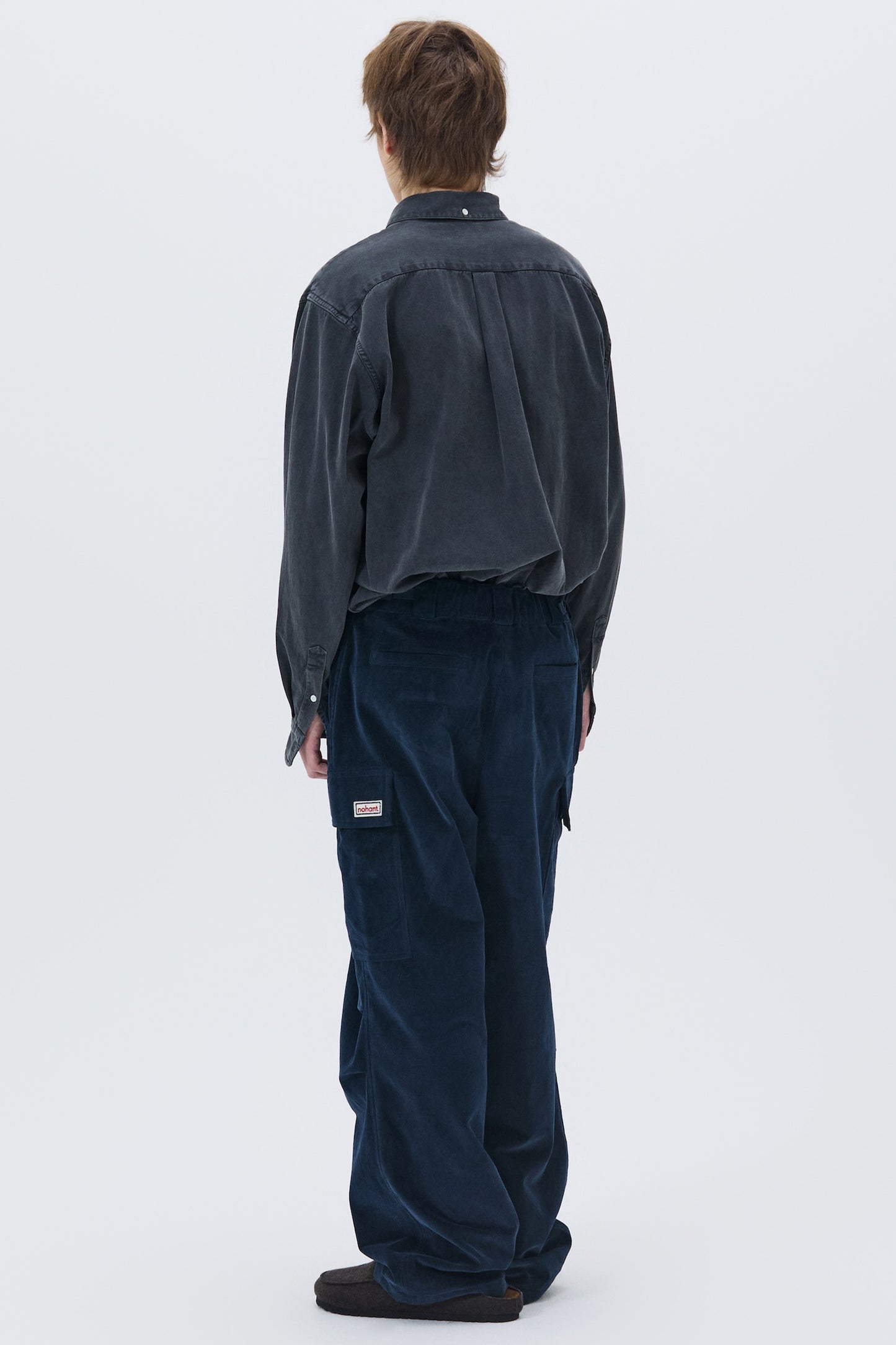 CORDUROY UTILITY CARGO PANTS NAVY