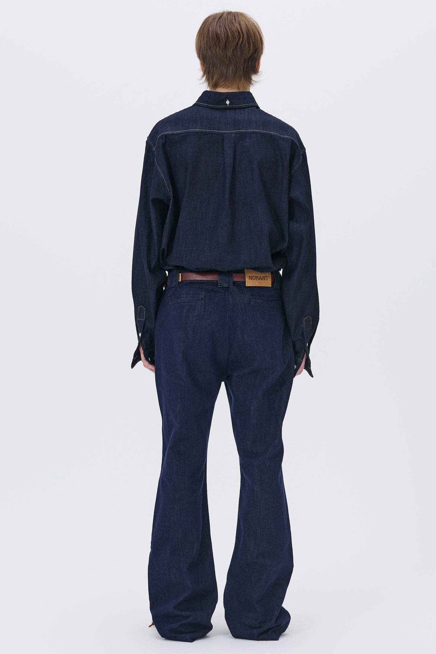 WASHED DENIM SHIRT DARK BLUE