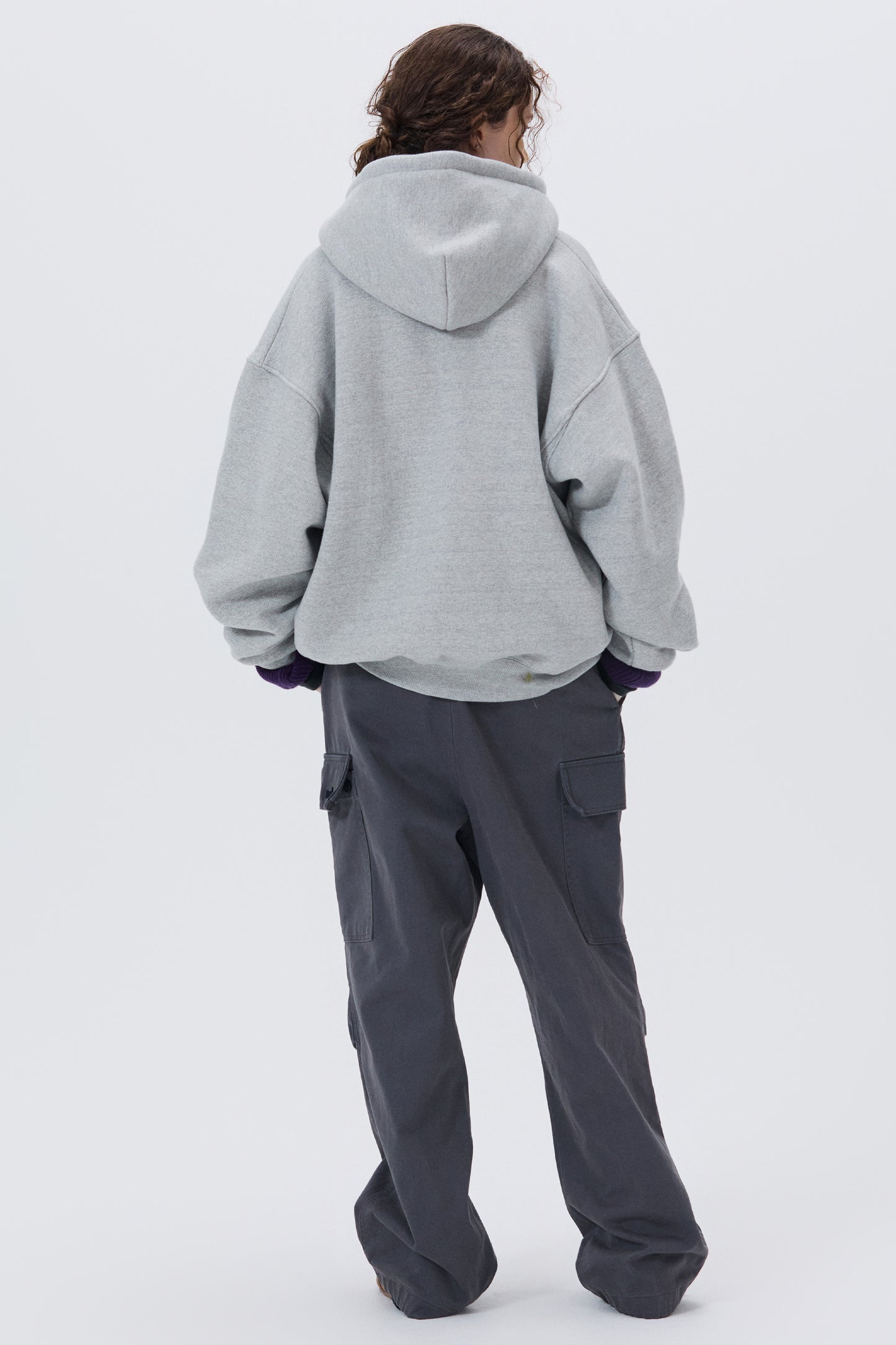 WASHED UTILITY CARGO PANTS CHARCOAL