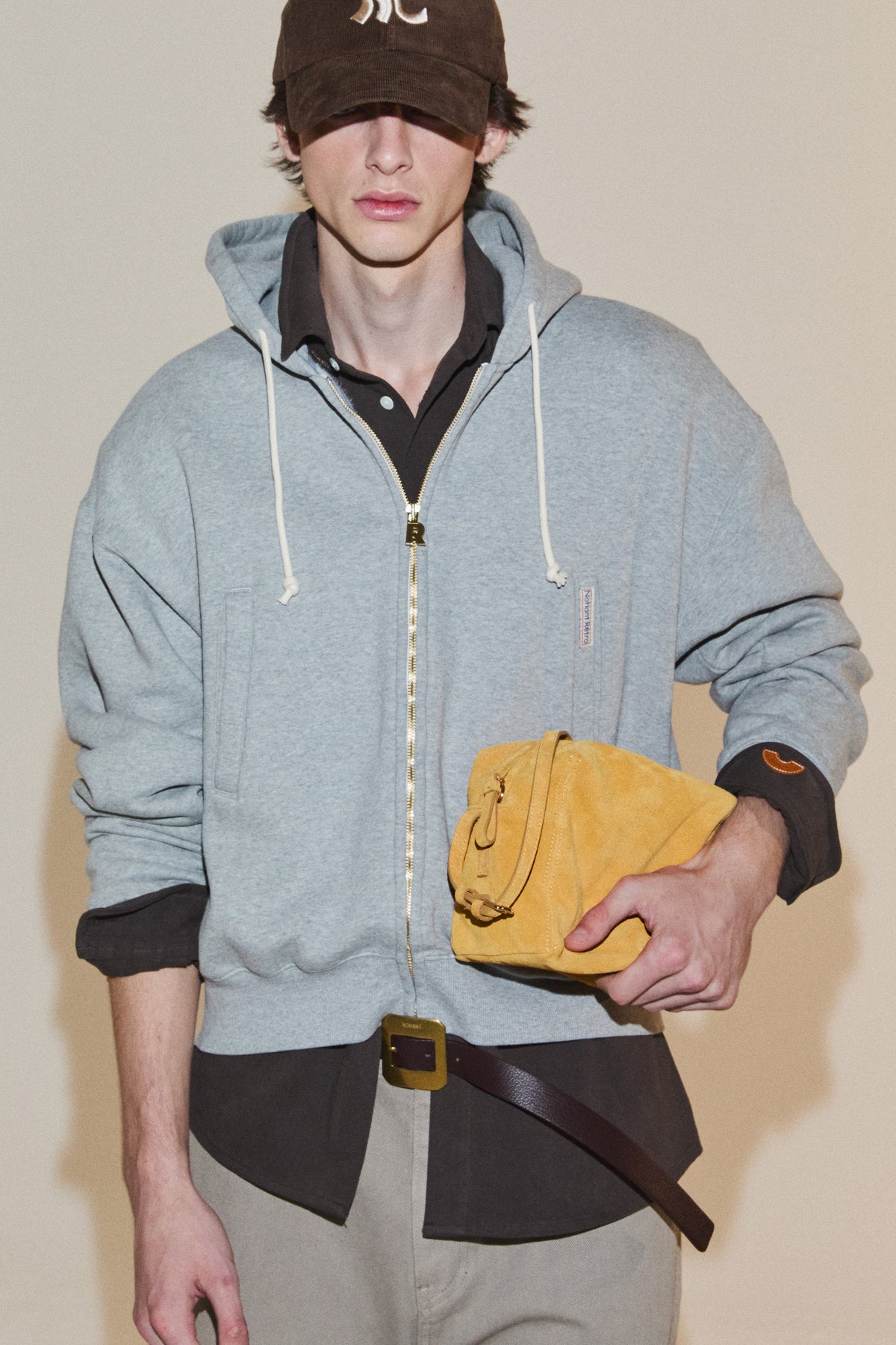 SUEDE PICNIC BAG YELLOW(COMING SOON)
