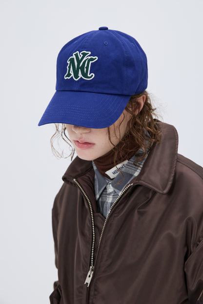 NYC FELT LOGO BALL CAP BLUE