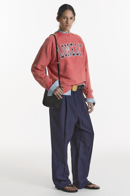 LONELY/LOVELY 90’s WASHED SWEATSHIRT RED