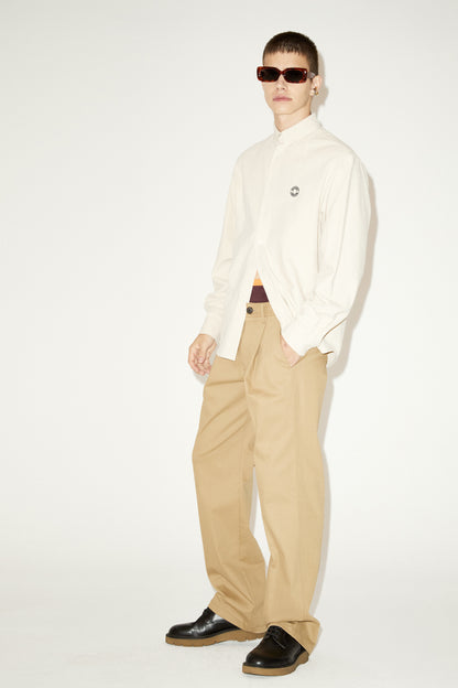 LOGO OXFORD SHIRT BEIGE