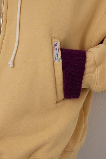 RETRO DAILY HOODIE ZIP-UP YELLOW(COMING SOON)