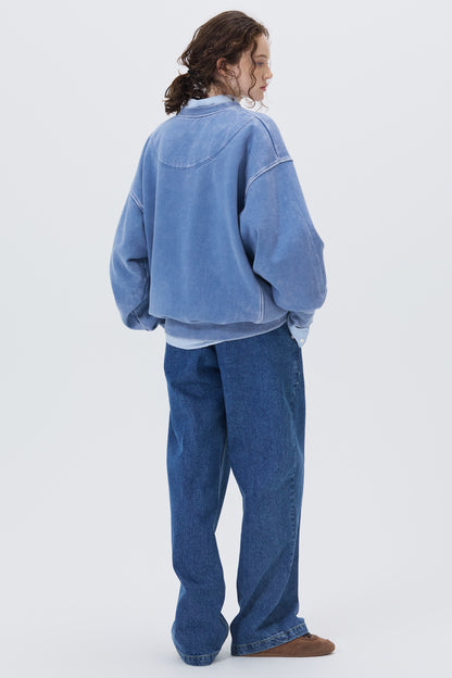 LONELY/LOVELY WASHED SWEATSHIRT BLUE