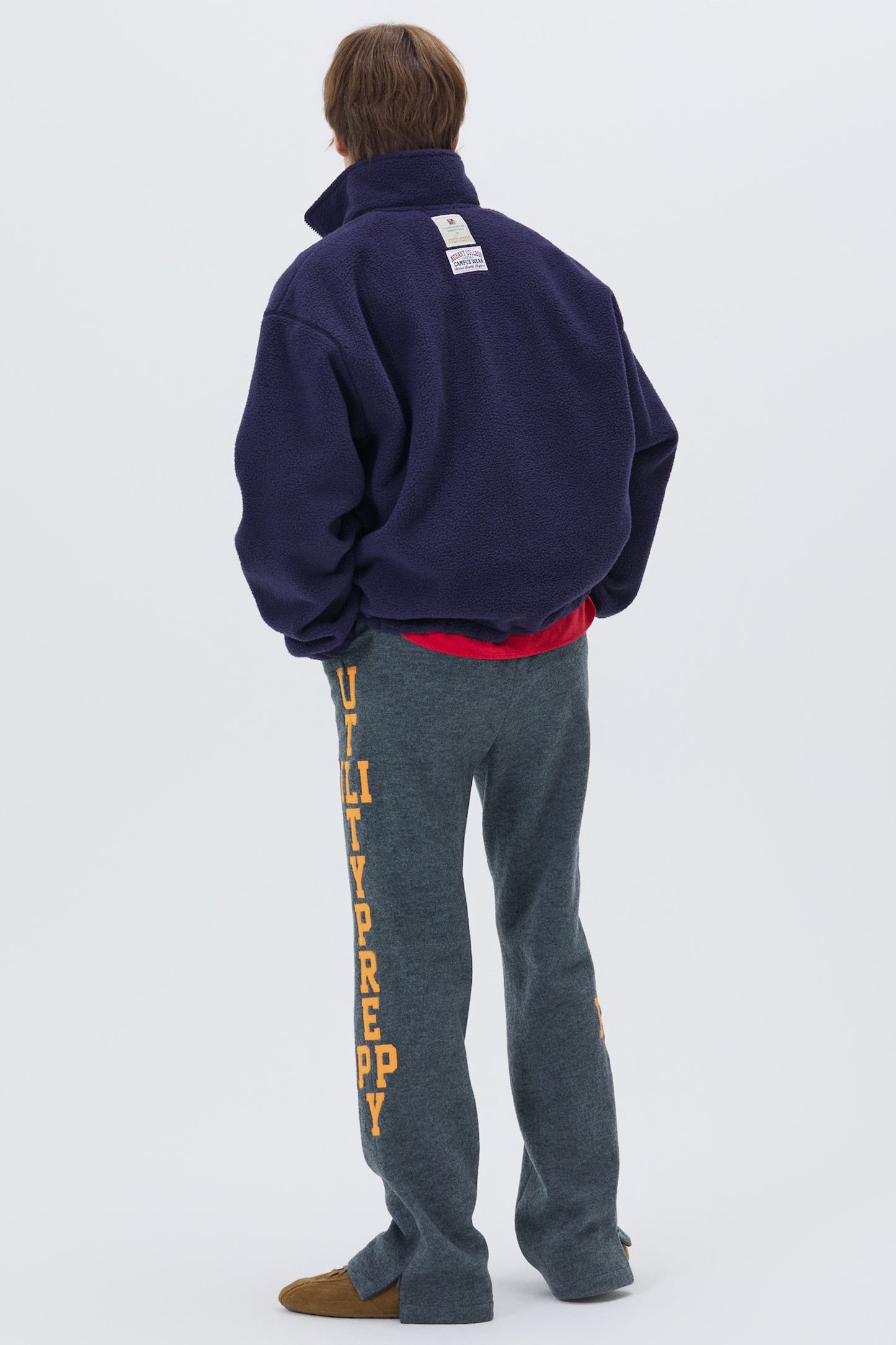 COLOR BLOCK HALF-ZIP FLEECE NAVY