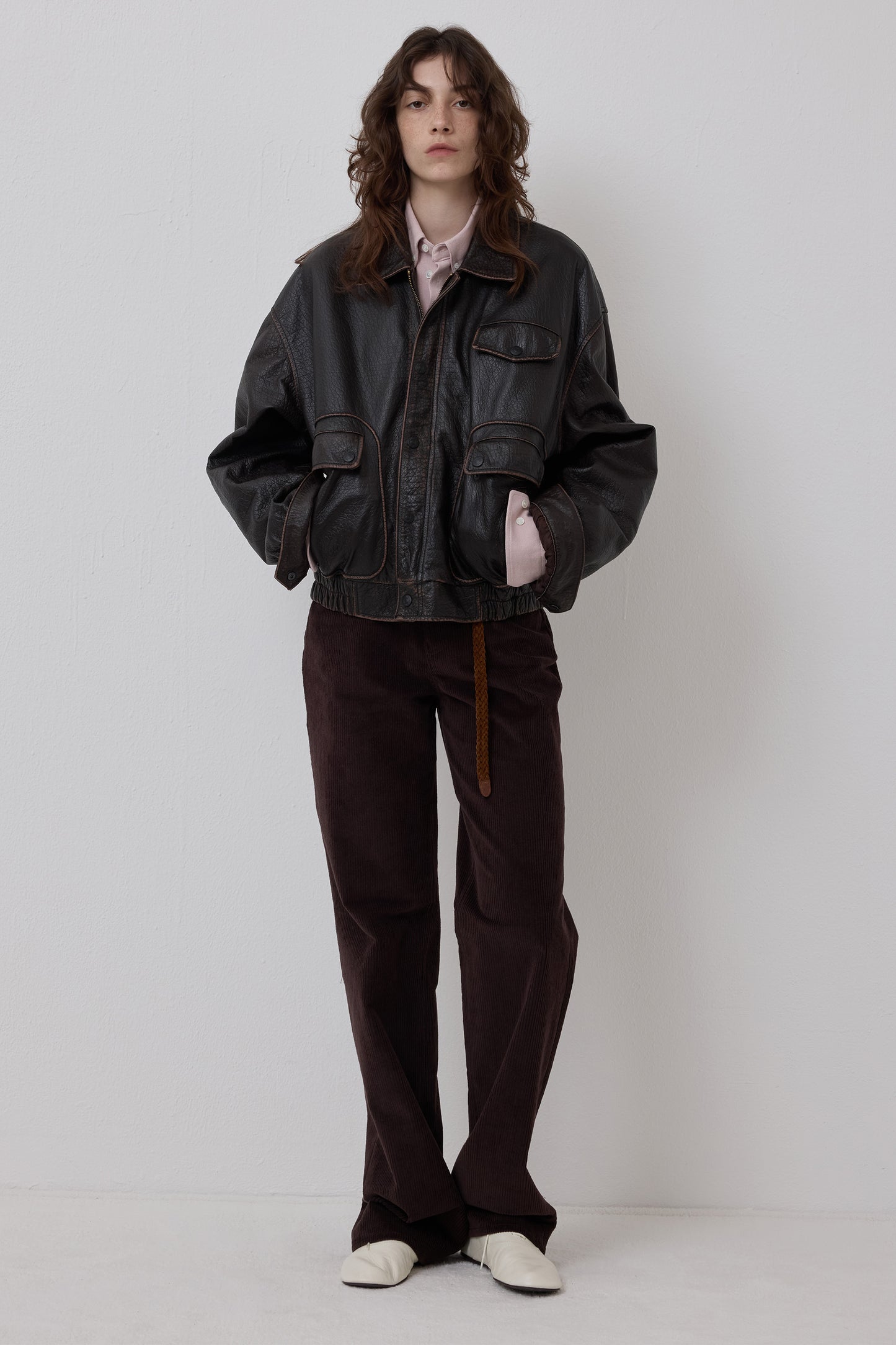 EASY UNIFORM CORDUROY PANTS BROWN(WOMEN'S)-COMING SOON