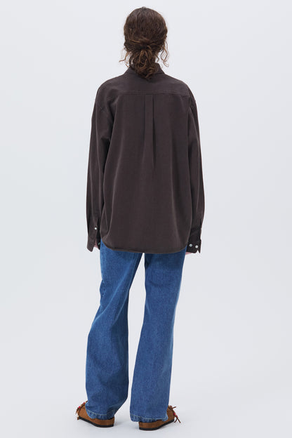 WASHED OXFORD SHIRT BROWN