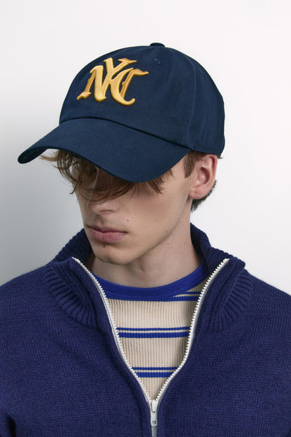NYC EMBROIDERED BALL CAP NAVY