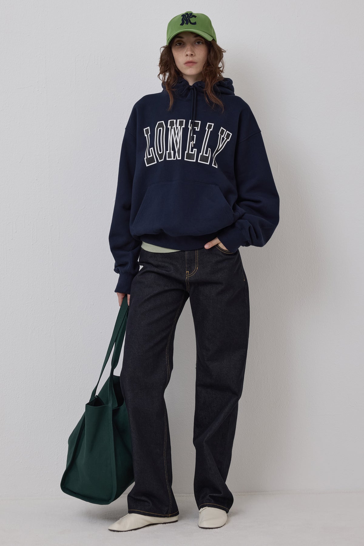 LONELY/LOVELY FLUFF HOODIE NAVY