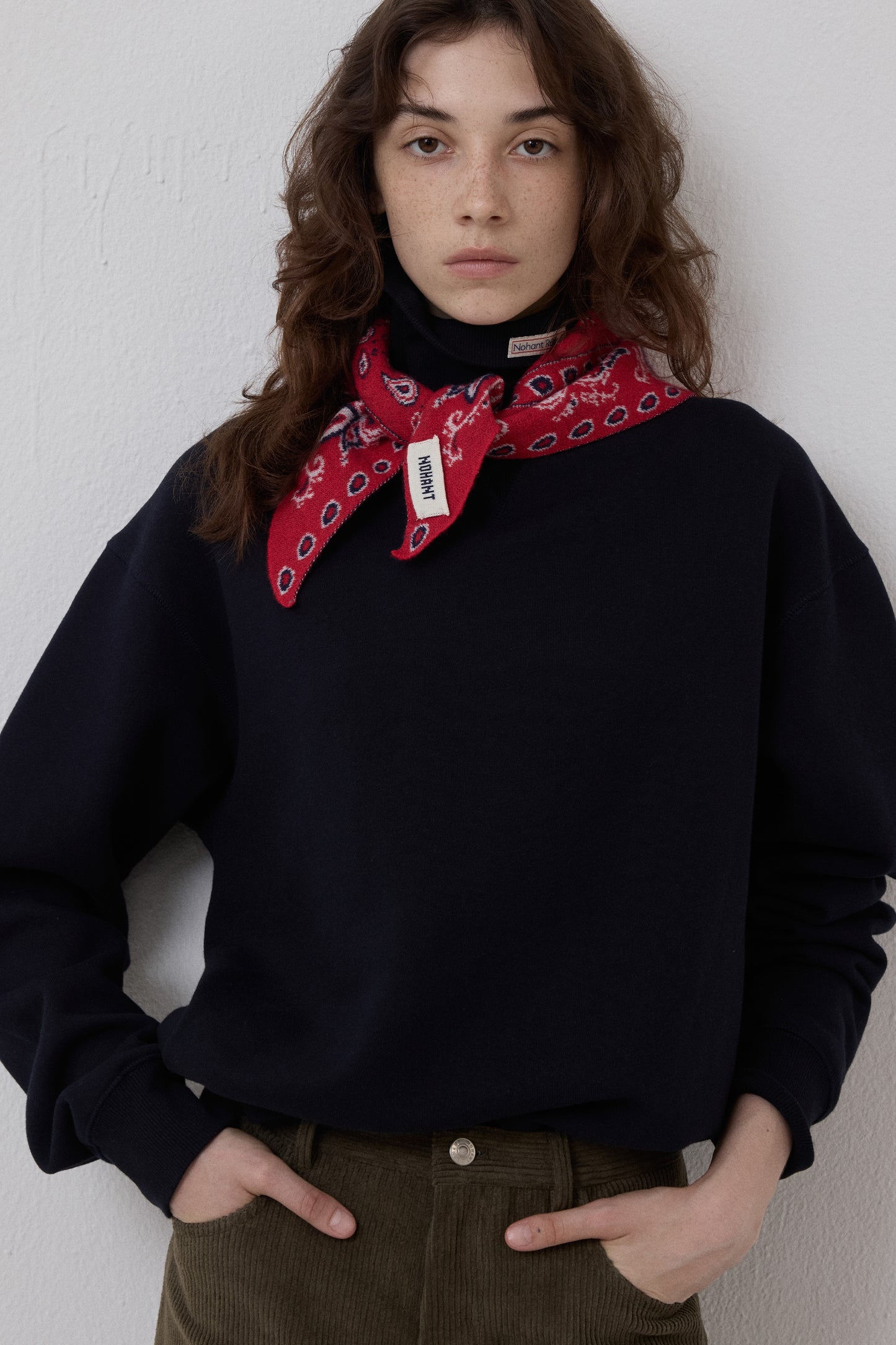 RETRO DAILY TURTLENECK SWEATSHIRT NAVY
