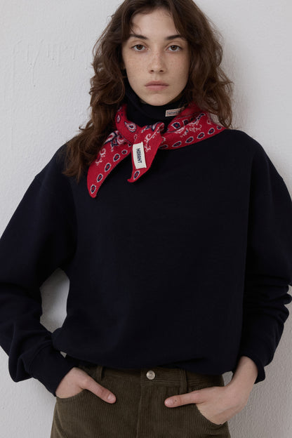 RETRO DAILY TURTLENECK SWEATSHIRT NAVY