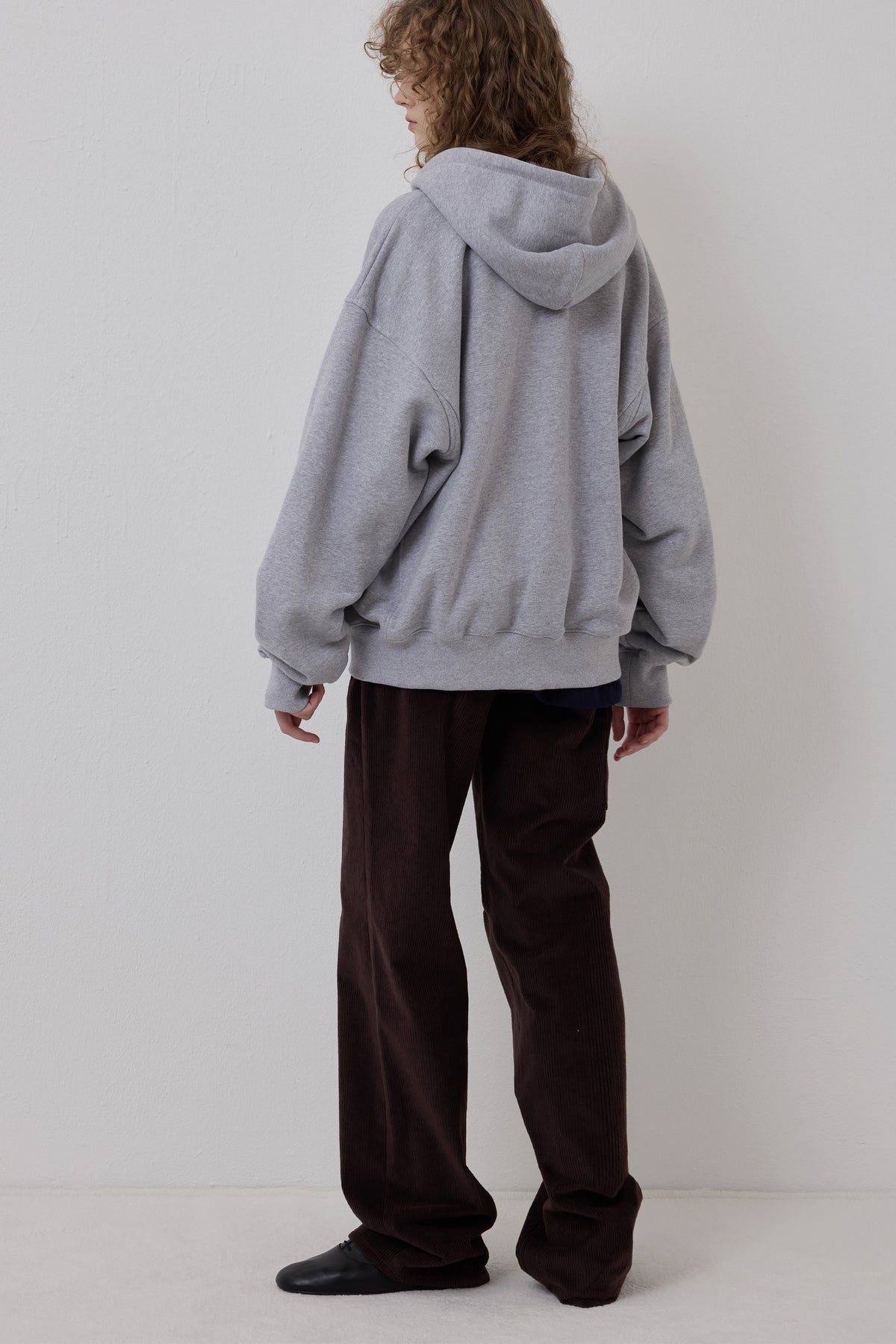 LONELY/LOVELY FLUFF HOODIE ZIP-UP GRAY