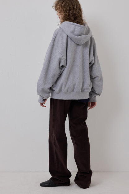 LONELY/LOVELY FLUFF HOODIE ZIP-UP GRAY