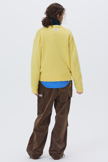 ESSENTIAL CASHMERE KNIT SWEATER LIME