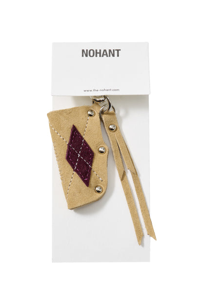 ARGYLE PREPPY LEATHER KEYRING