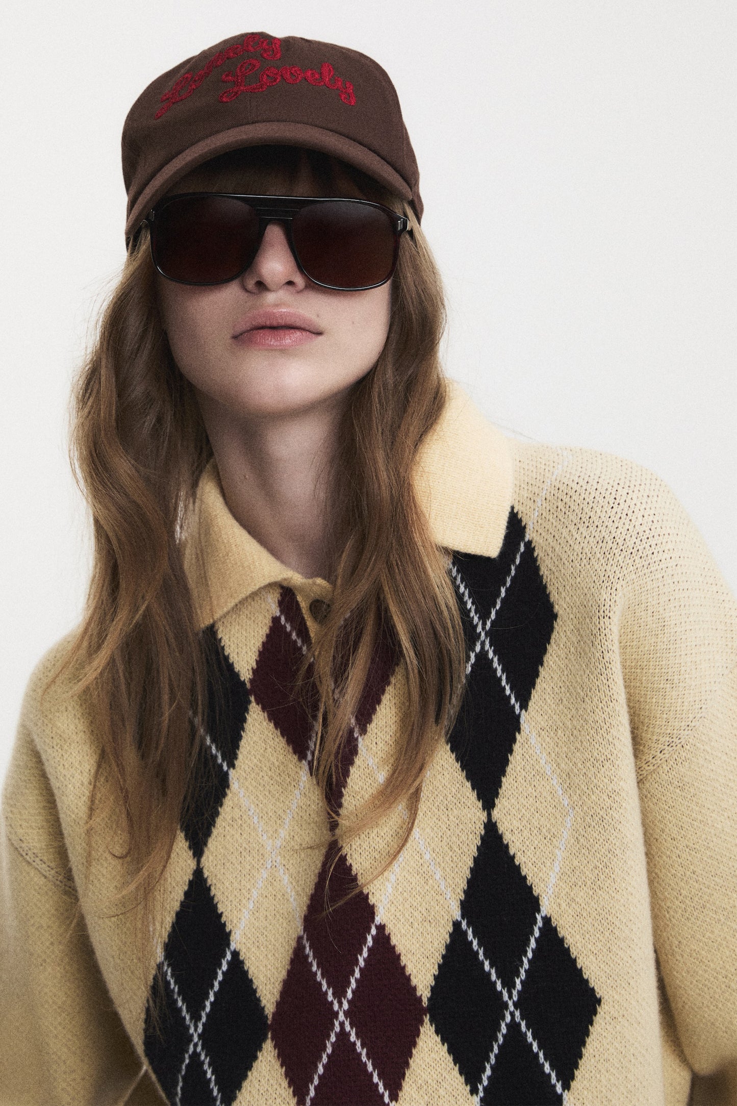 LNLV CURSIVE LOGO BALL CAP BROWN