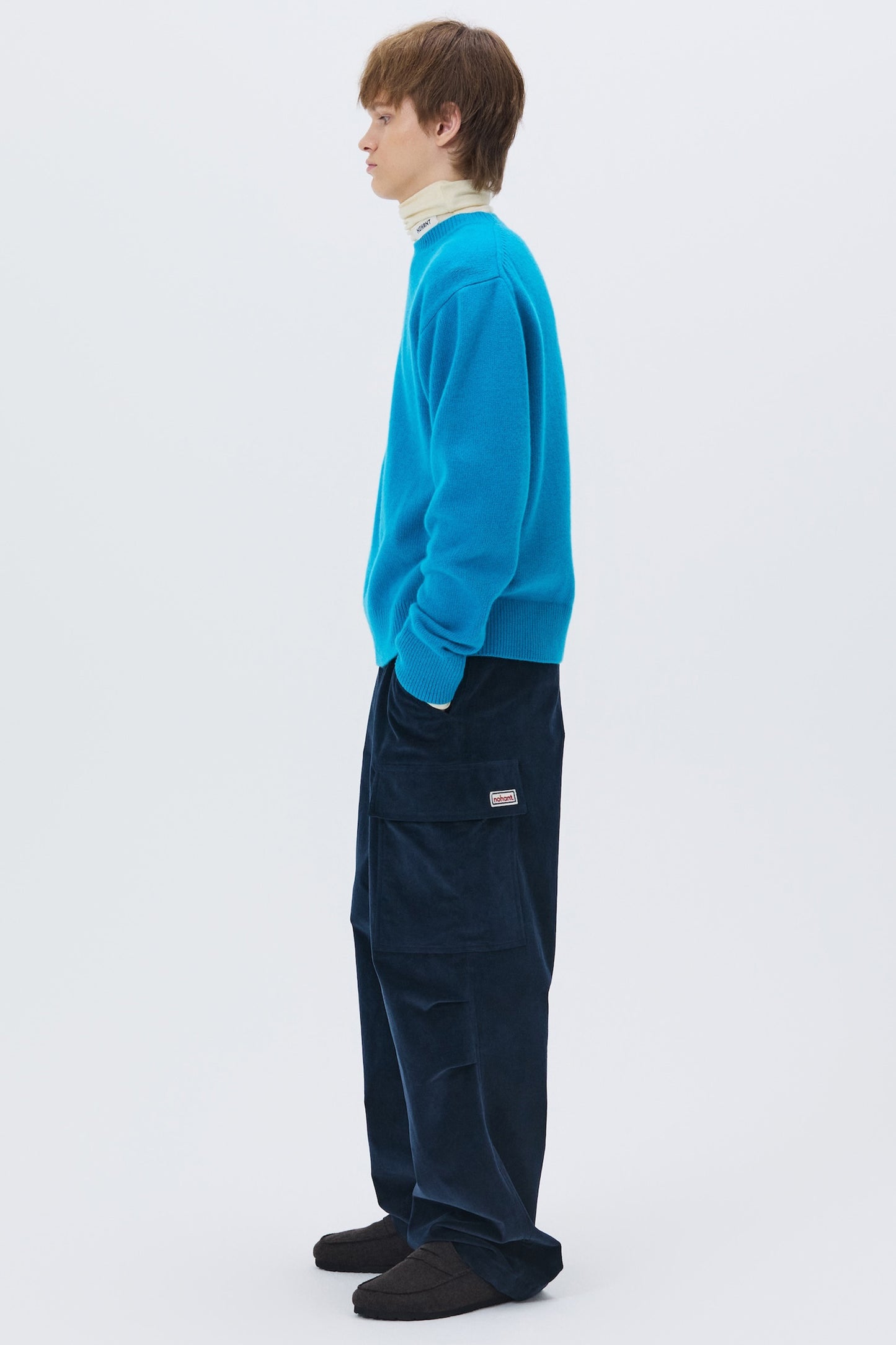 ESSENTIAL CASHMERE KNIT SWEATER BLUE