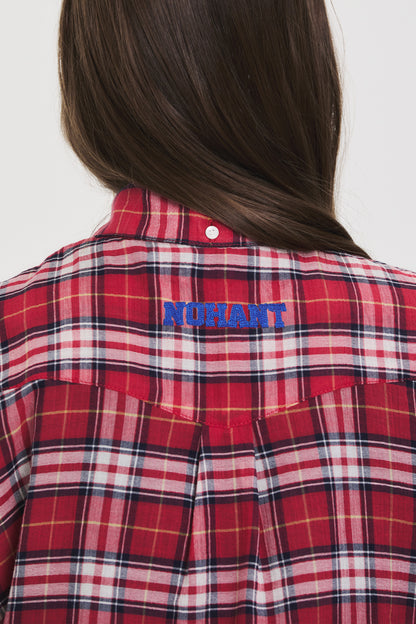 SOFT SHEER CHECK SHIRT RED