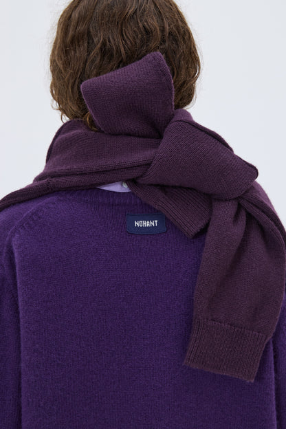 ESSENTIAL CASHMERE KNIT SWEATER PURPLE