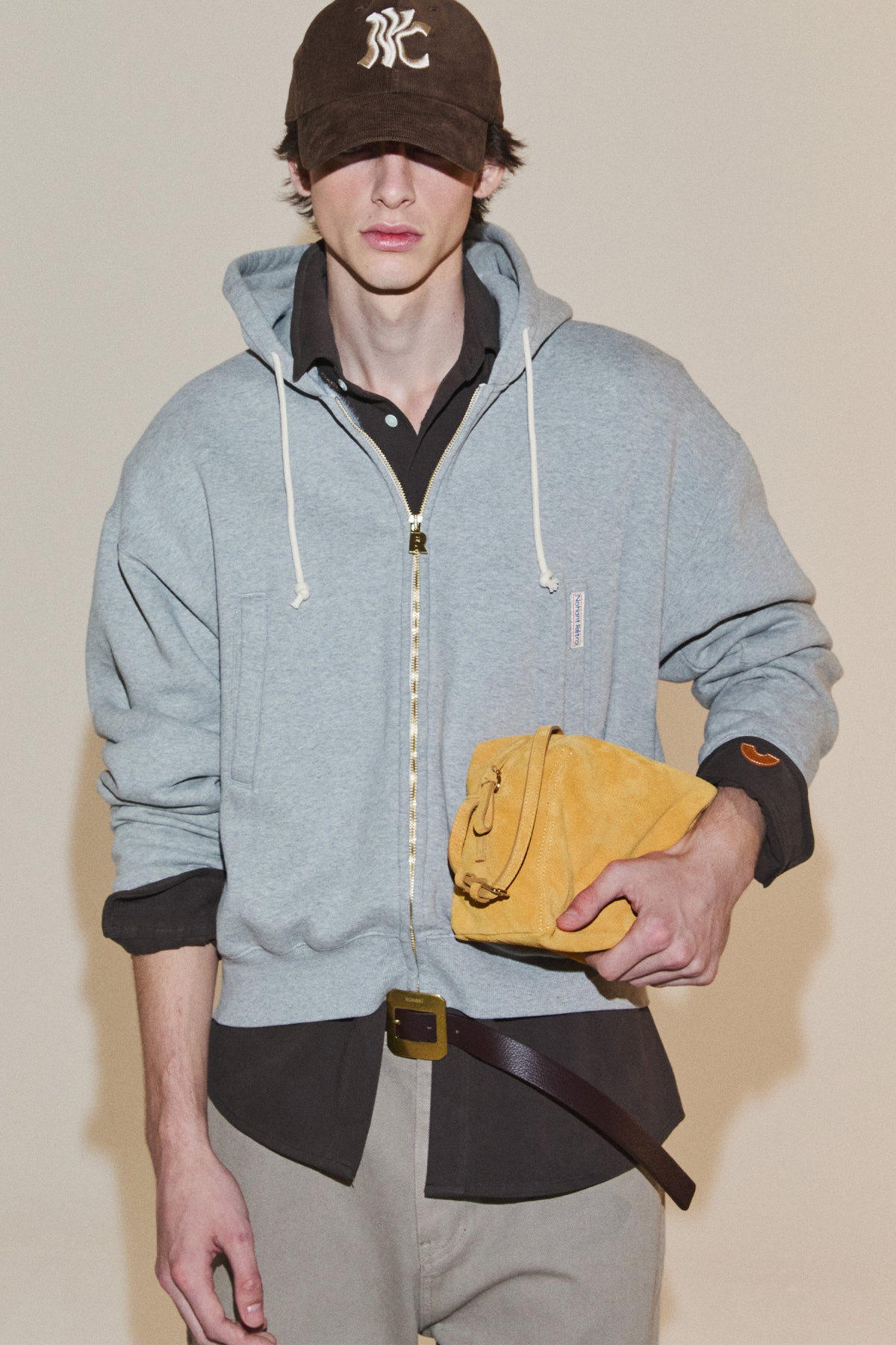 RETRO DAILY HOODIE ZIP-UP GRAY