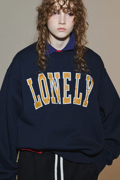 LONELY/LOVELY CRACK SWEATSHIRT NAVY