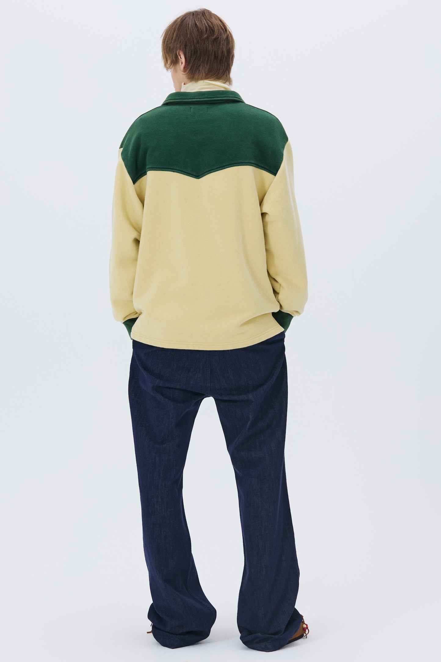 WESTERN COLOR BLOCK SWEATSHIRT GREEN