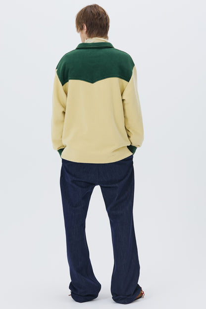 WESTERN COLOR BLOCK SWEATSHIRT GREEN